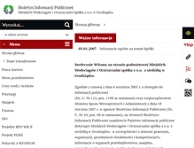 Tablet Screenshot of bip.wodociagi.grudziadz.pl